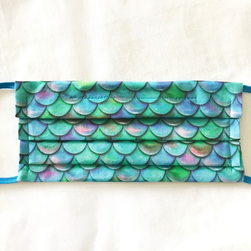NTW - Handmade Adult Cloth Mask in Mermaid print